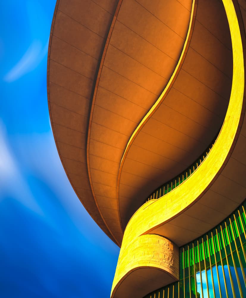 Architectural Golden Curves by Catherine Wang — canvas wall art