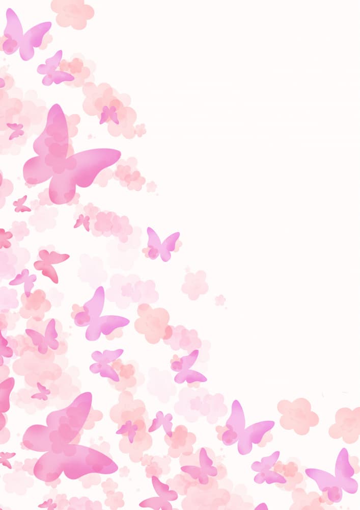 Whimsical Pink Butterflies by Saskia Michele — canvas wall art