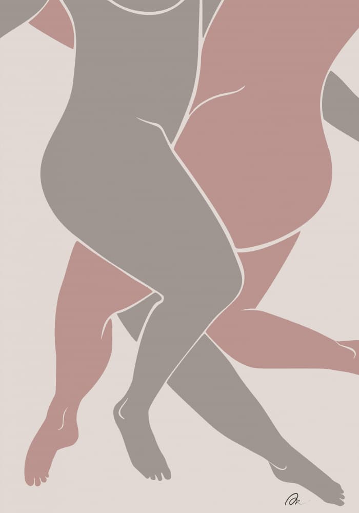 Intertwined Feminine Forms by Pictufy Studio II — canvas wall art