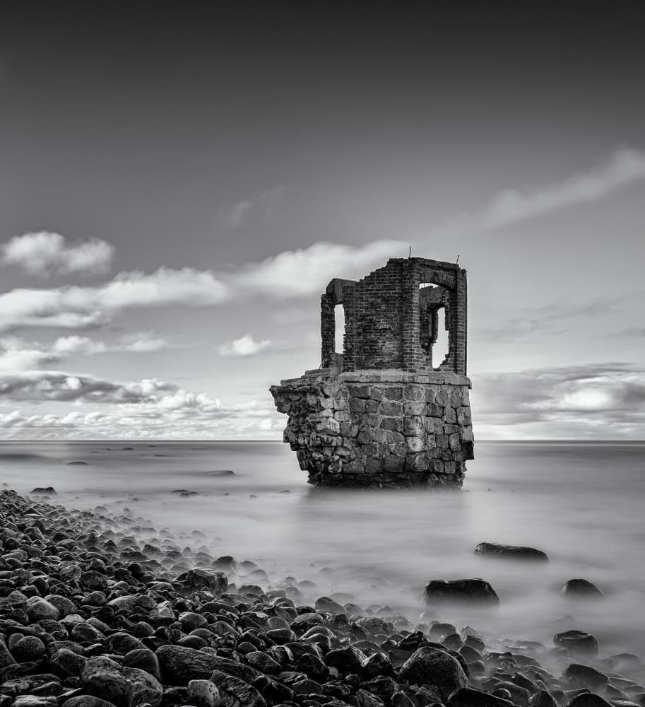 Ancient Coastal Ruins by Rolf Lampert — canvas wall art