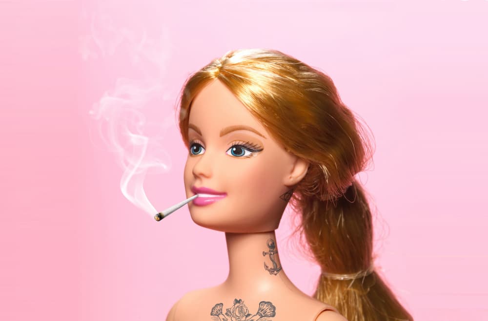 Rebel Doll Smoking by Artem Pozdniakov — canvas wall art