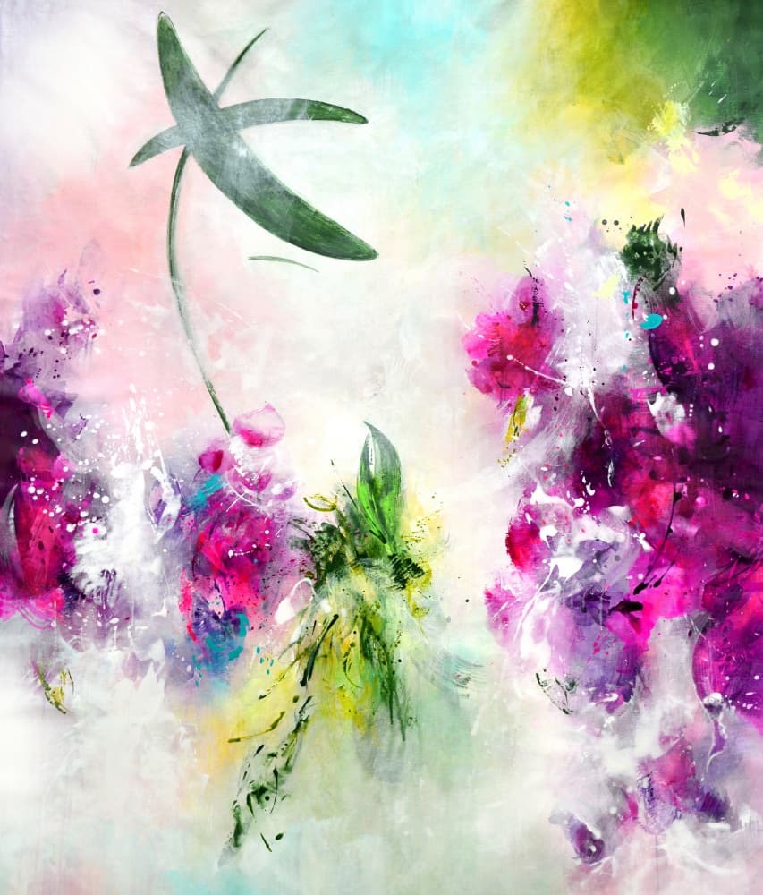 Vibrant Floral Dream by Kirsten Handelmann — canvas wall art