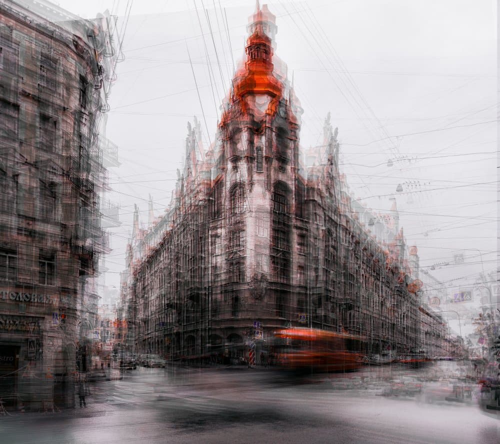 Red City Movement by Carmine Chiriacò — canvas wall art