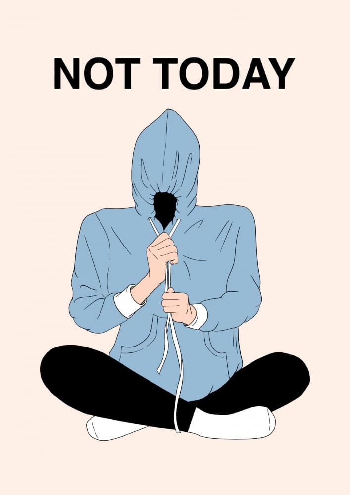 Not Today Mood by Lisen Vennesland — canvas wall art