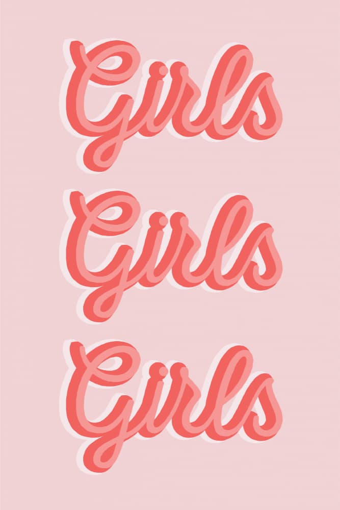 Sweet Pink Girls by Frankie Kerr-Dineen — canvas wall art