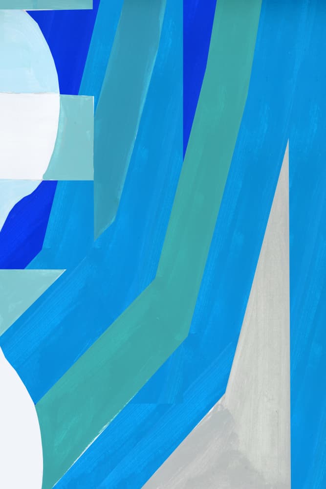 Modern Blue Forms by cartissi — canvas wall art