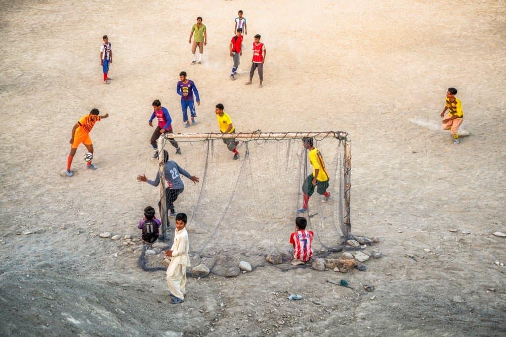 Youth Soccer Game by Hamid Jamshidian — canvas wall art