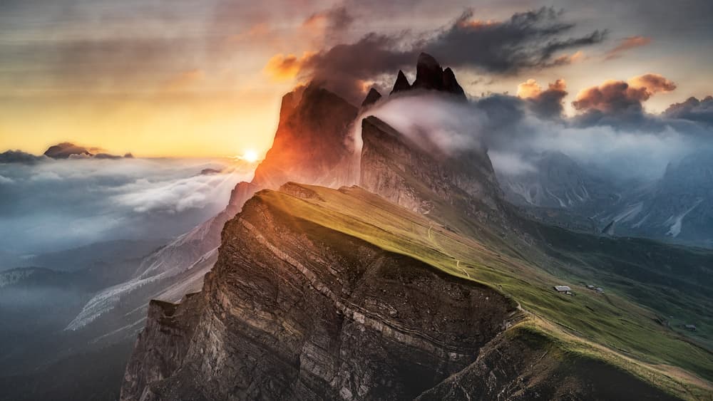 Golden Hour Peaks by Andreas Wonisch — canvas wall art