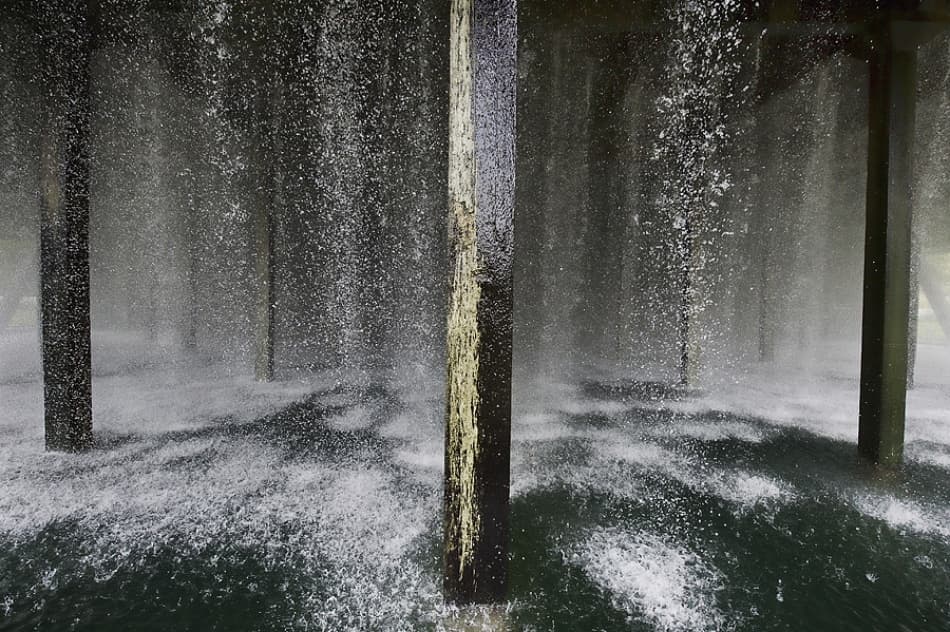Falling Water Pillars by Jure Kravanja — canvas wall art