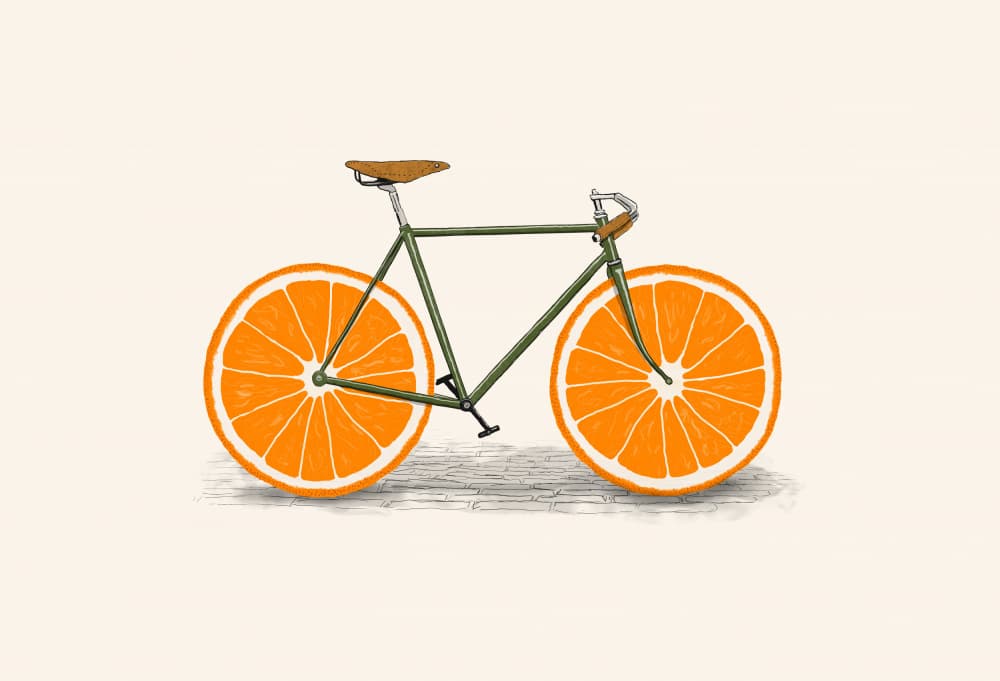 Citrus Cycle by Florent Bodart — canvas wall art