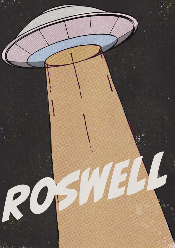 Roswell UFO Beam by Nicholas — canvas wall art