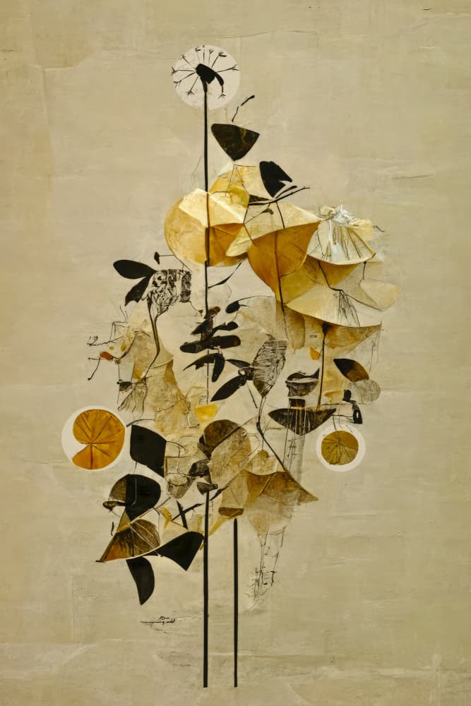 Golden Blossoms by Treechild — canvas wall art