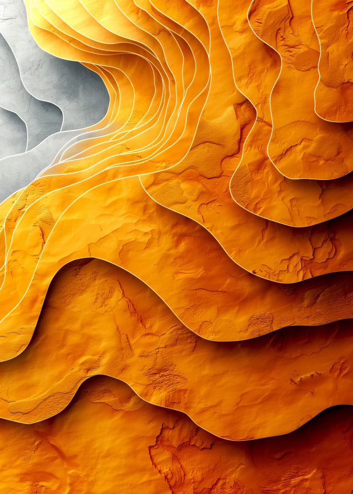 Golden Desert Layers by Justyna Jaszke — canvas wall art