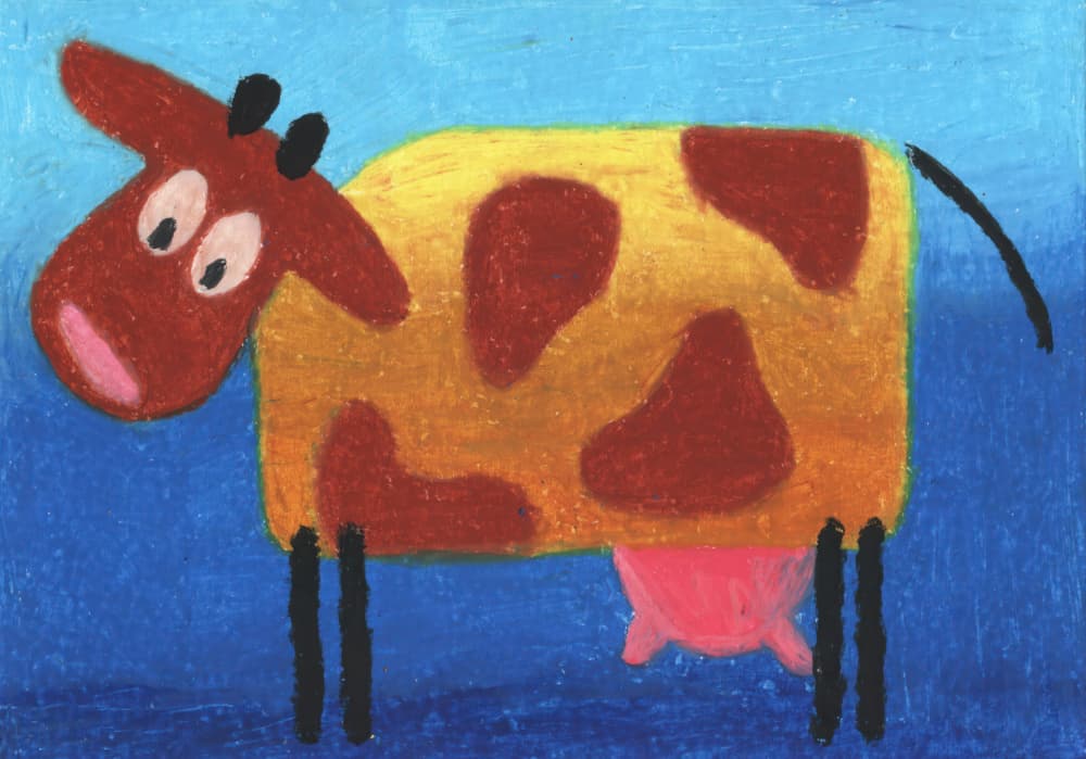 Cute Cartoon Cow by Kulik — canvas wall art