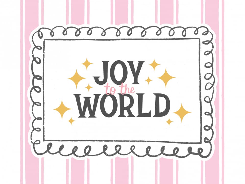 Joy to the World Quote by Jolly and Dash — canvas wall art