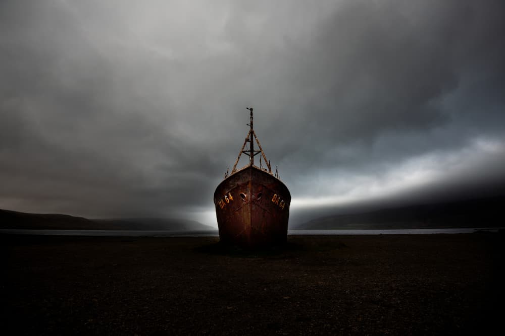 Dark Stormy Shipwreck by Erik Engström — canvas wall art