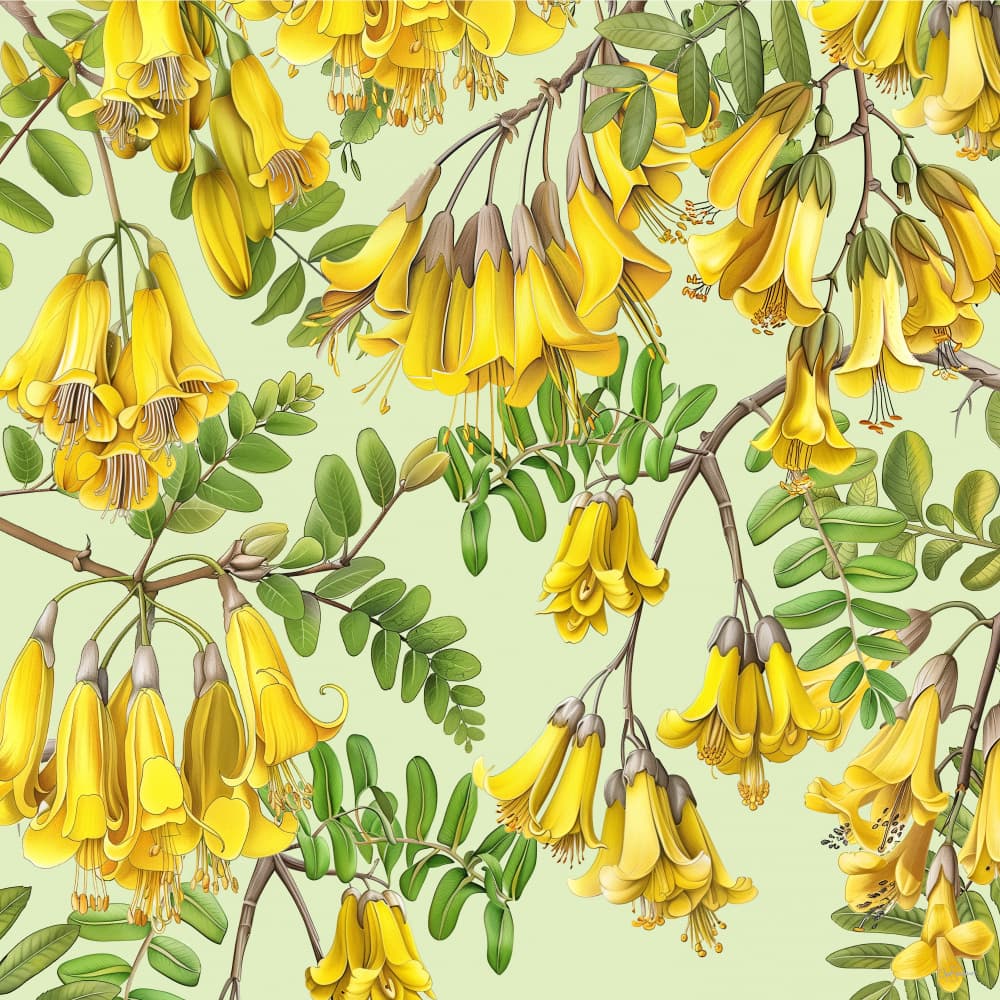 Vibrant Yellow Botanical Blooms by Sue Skellern — canvas wall art