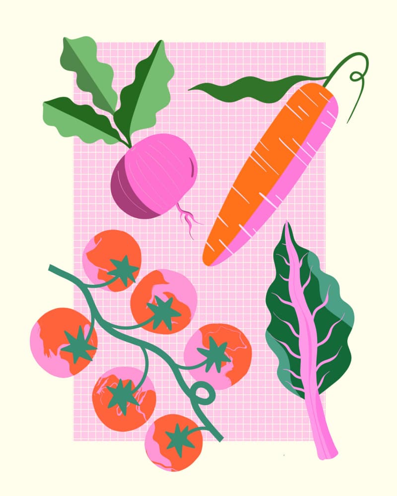 Veggies by Melissa Donne — canvas wall art