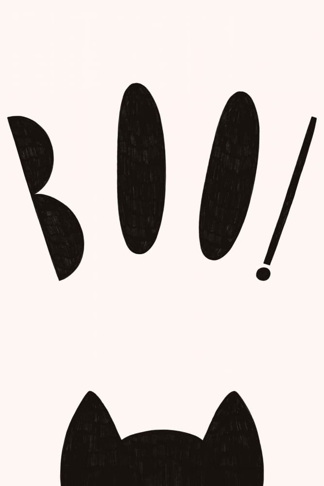 Boo Black Cat by Menina Lisboa — canvas wall art
