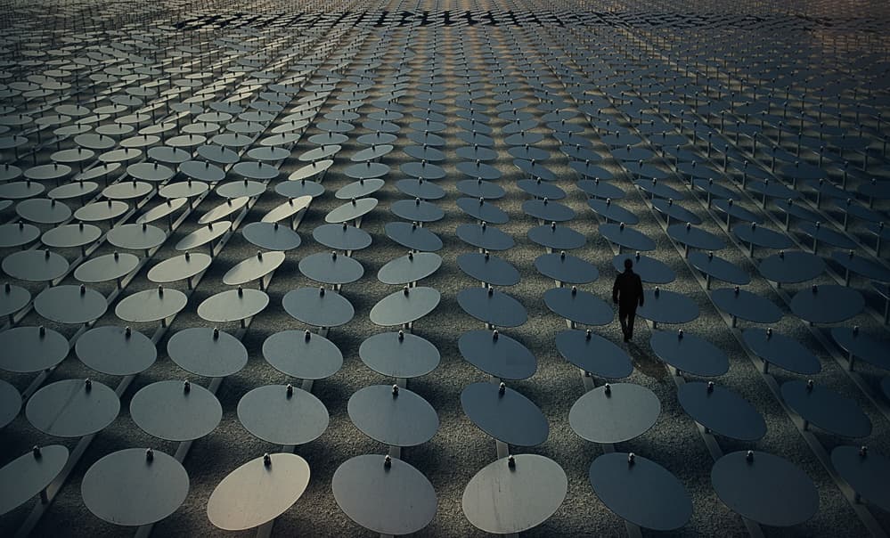 Man In Geometric Field by Roxana Labagnara — canvas wall art