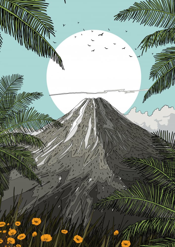 Tropical Mountain Sunrise by Nicholas — canvas wall art