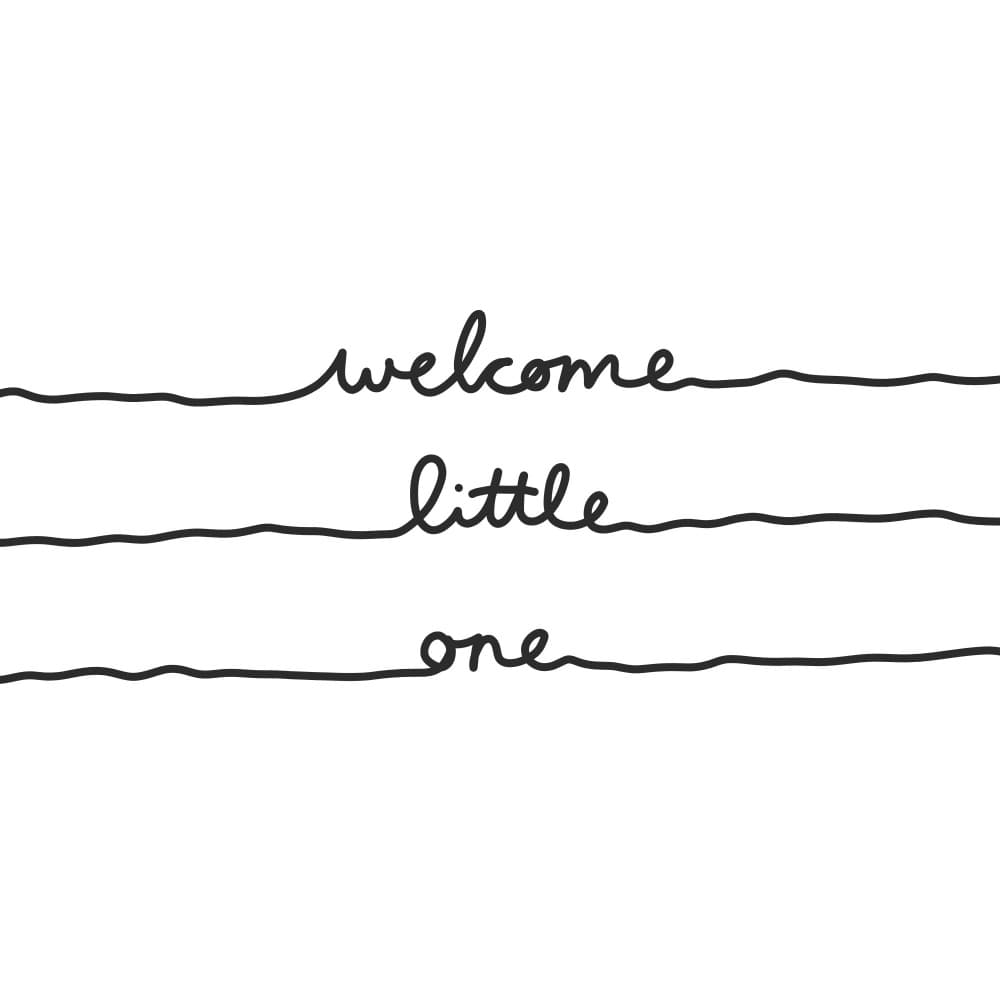 Welcome Little One by Mareike Böhmer — canvas wall art