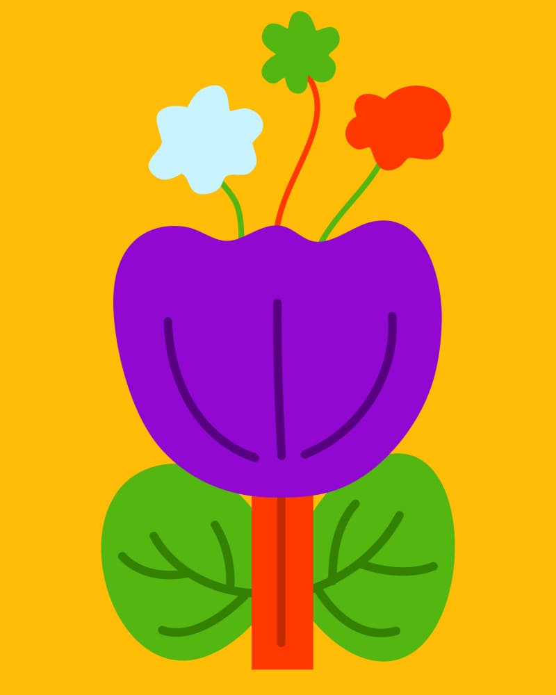 Vibrant Floral Illustration by Kintsugi99 — canvas wall art
