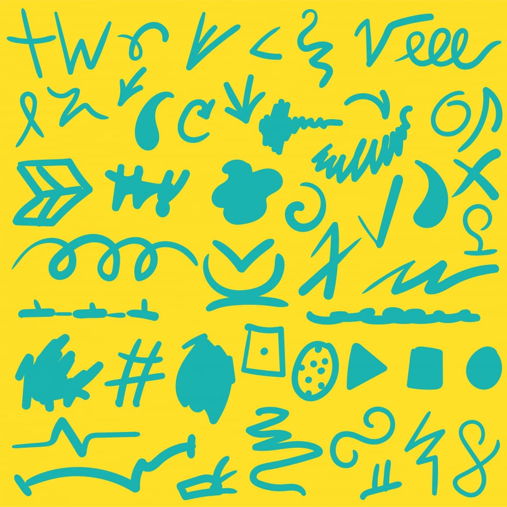 Playful Abstract Doodles by Marika Barsrsind — canvas wall art