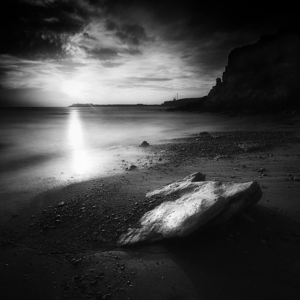 Dramatic Shoreline Reflection by Juan Marín Gómez — canvas wall art