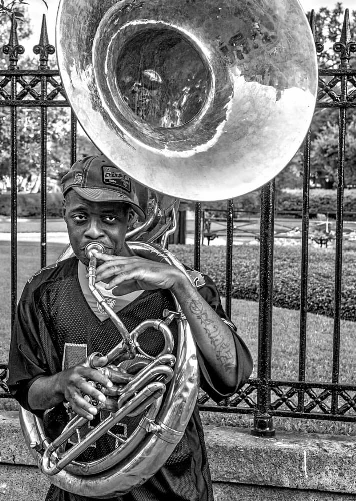 Jazz Tuba Musician by Kirk Cypel — canvas wall art