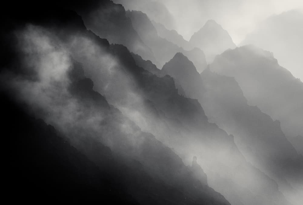 Misty Mountain Layers by swapnil deshpande — canvas wall art
