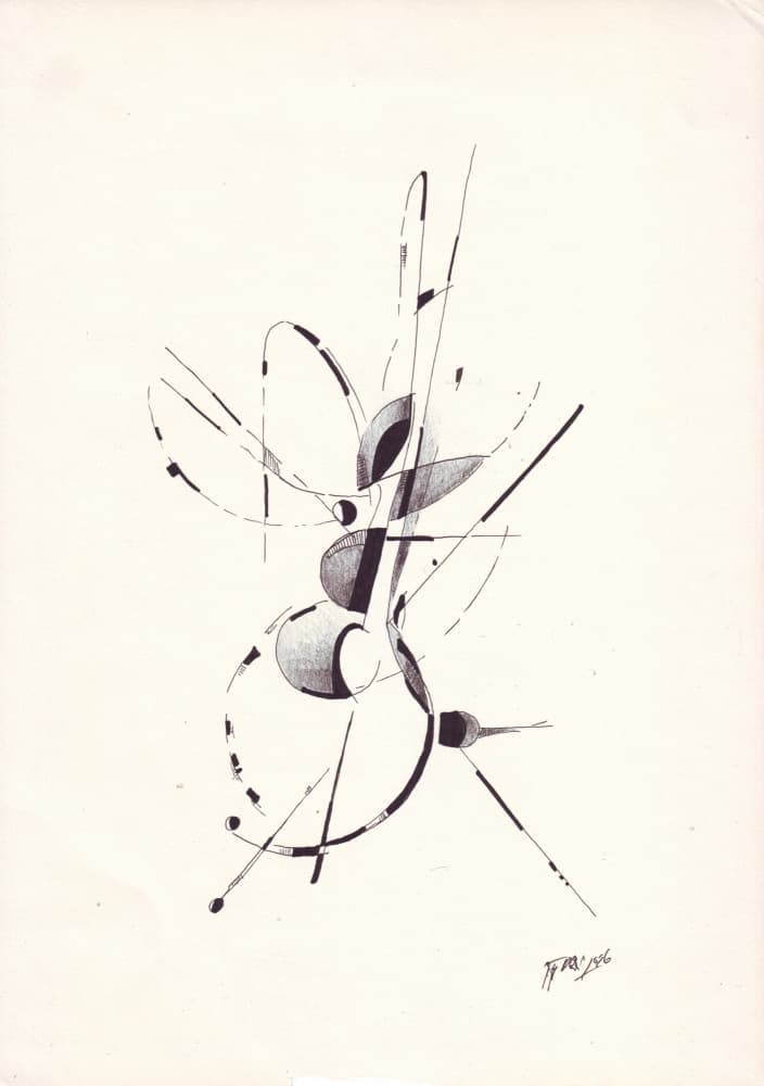 Dynamic Black Curves by Rafal Kulik — canvas wall art