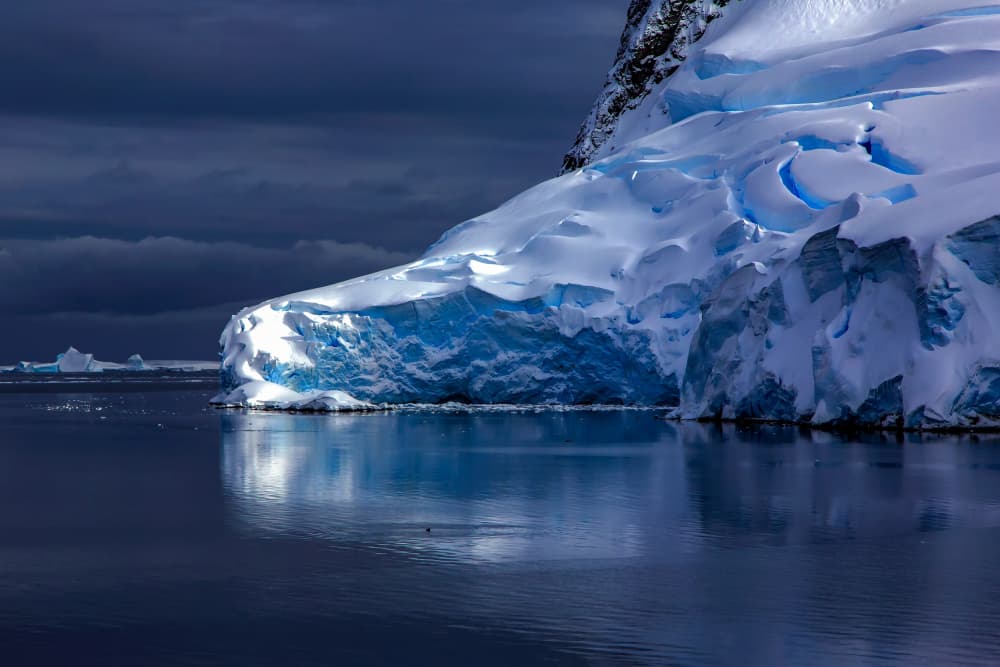 Antarctic Glacier Reflection by Raymond Ren Rong Liu — canvas wall art