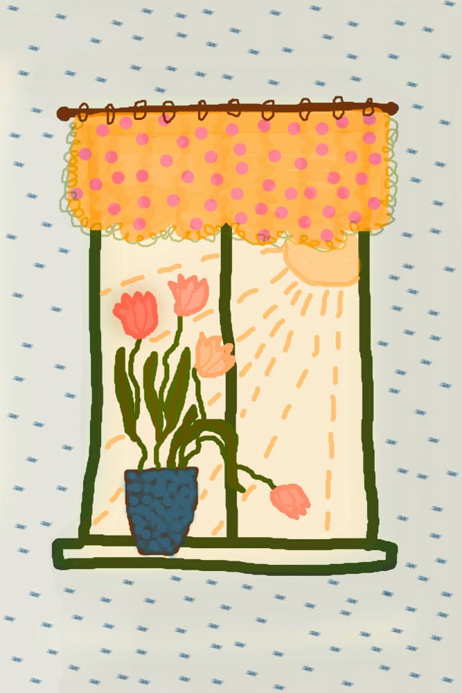Spring Tulips Window by Christina Sillen — canvas wall art