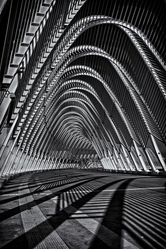 Geometric Shadows Walkway by Yiannis Logiotatides — canvas wall art
