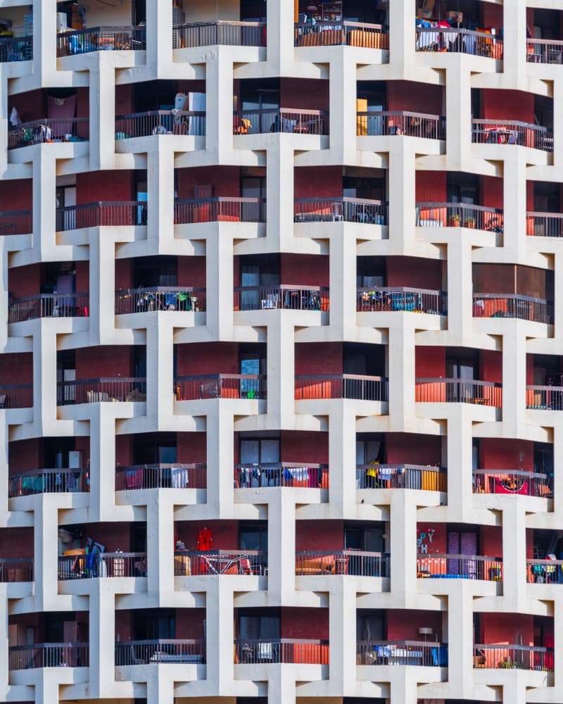 Geometric Building Pattern by Mohammed Hasan Al Janabi — canvas wall art