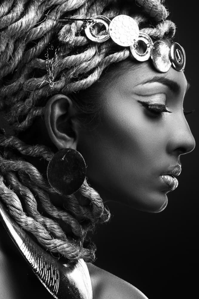 Braided Hair Portrait by Fren Hendrik — canvas wall art