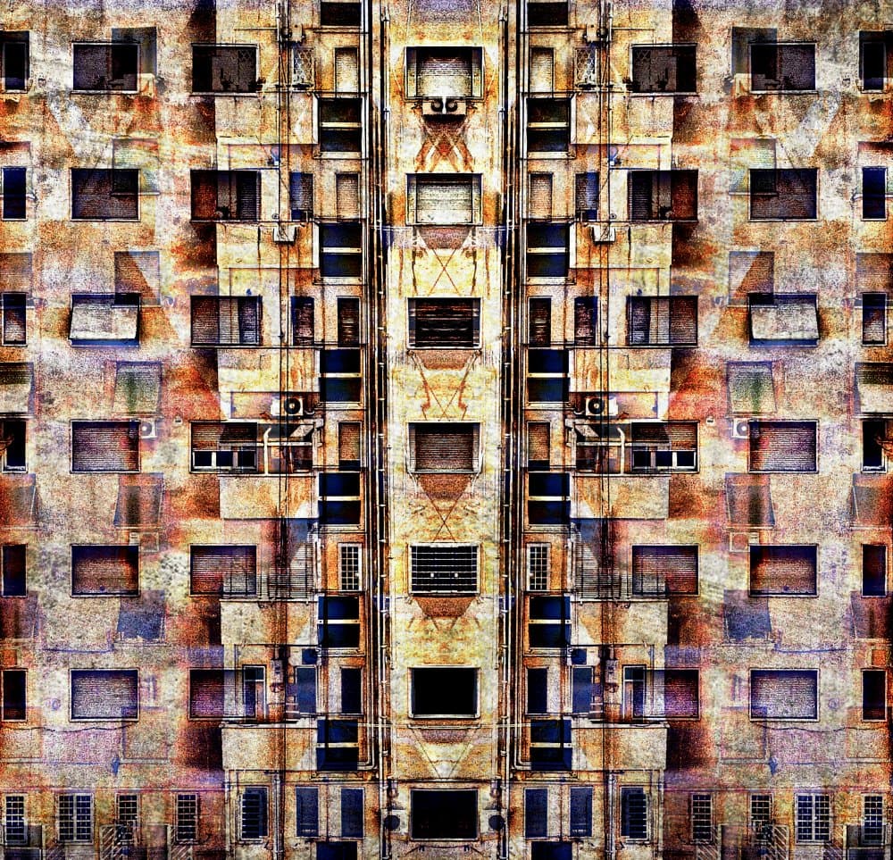 Gritty Building Symmetry by Raffaele Corte — canvas wall art