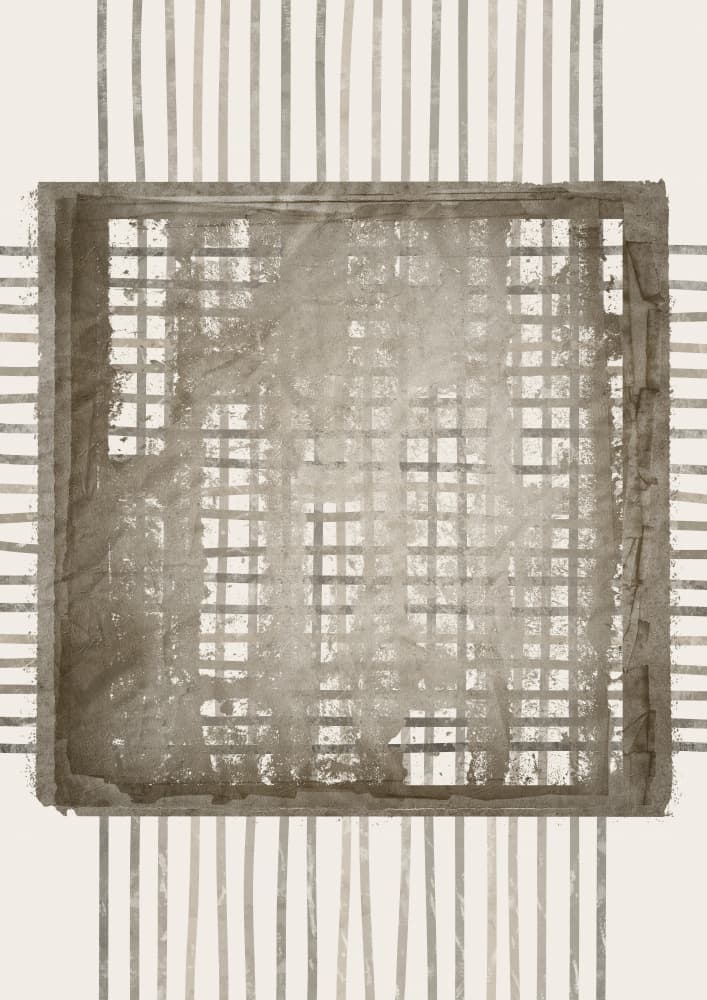 Muted Grid Abstract by Ema Paraschiv — canvas wall art