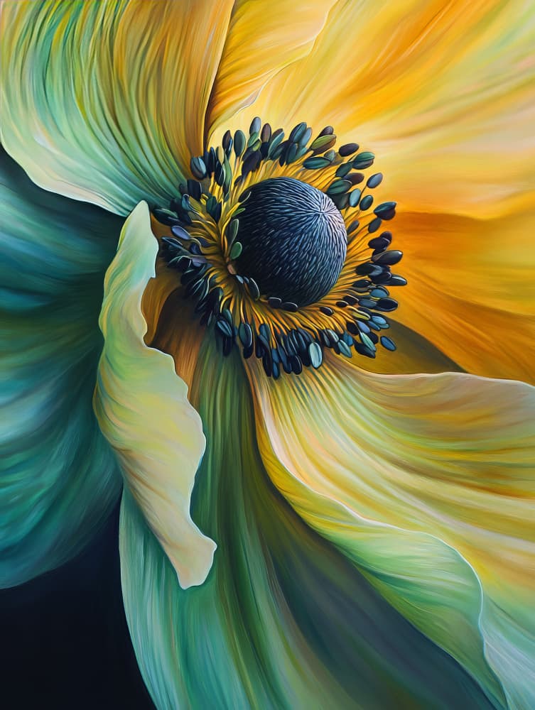 Vibrant Floral Bloom by Bilge Paksoylu — canvas wall art
