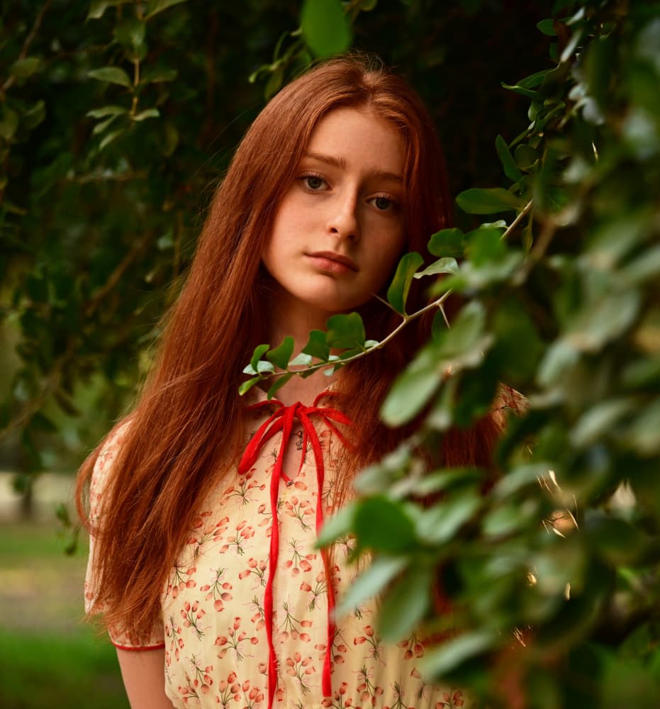 Redhead Girl In Nature by Iris Resch — canvas wall art