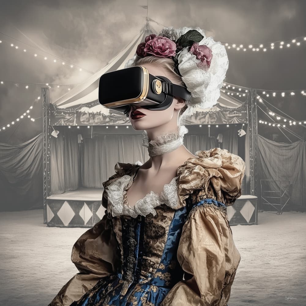 Vintage VR Circus by Sue Skellern — canvas wall art