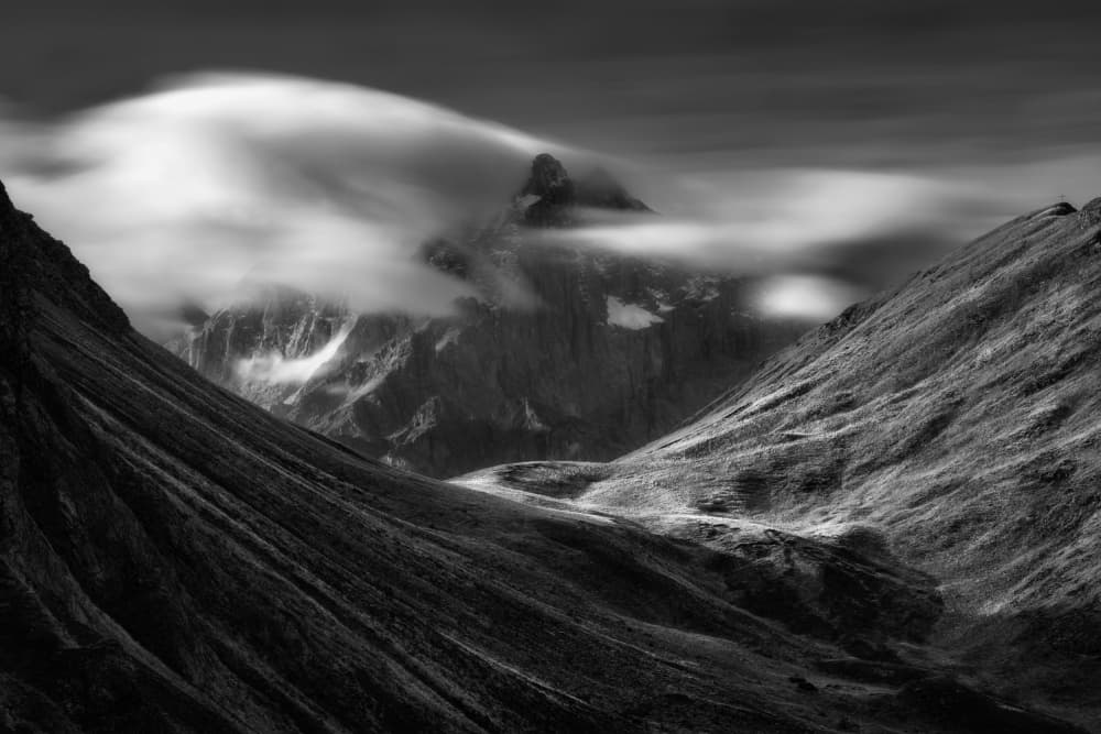 Dramatic Mountain Clouds by Thomas de Franzoni — canvas wall art