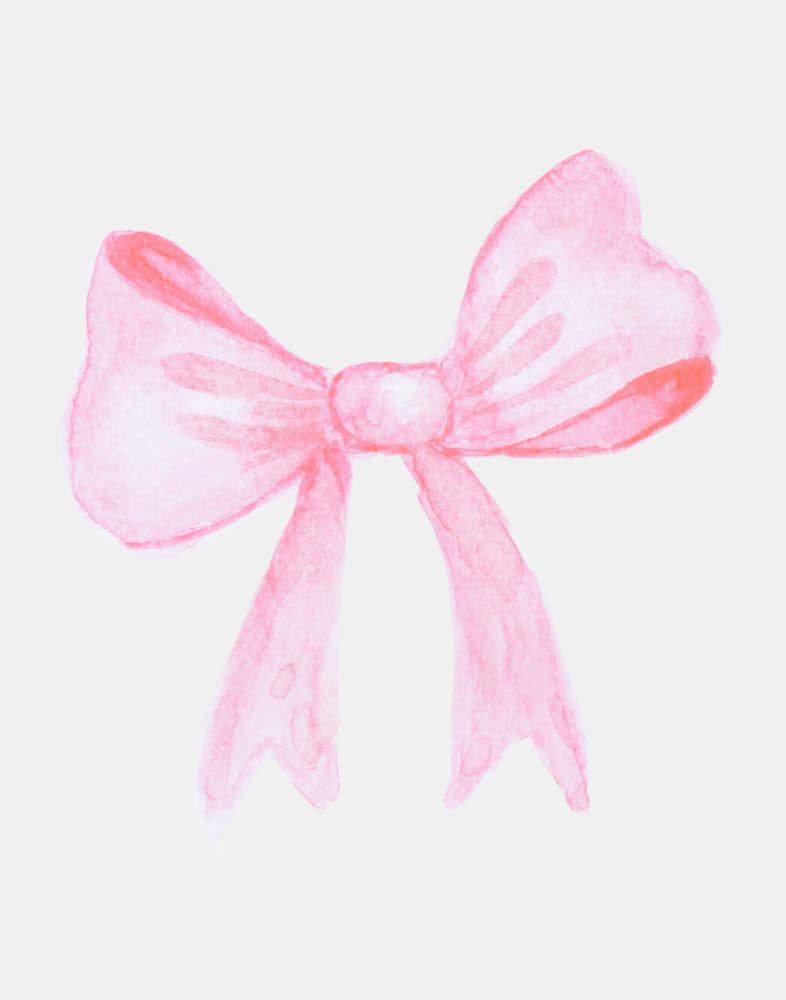 Pink Watercolor Bow by Jolly and Dash — canvas wall art