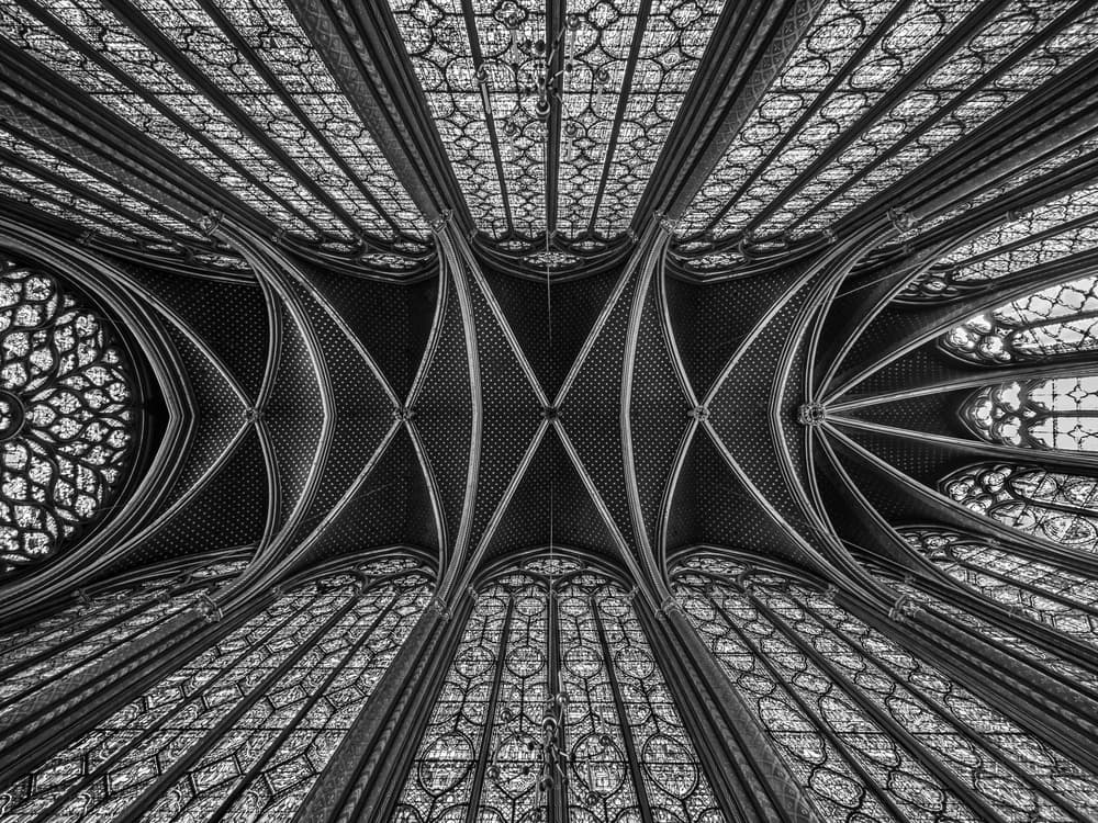 Vaulted Stained Glass Ceiling by Fernando Silveira — canvas wall art