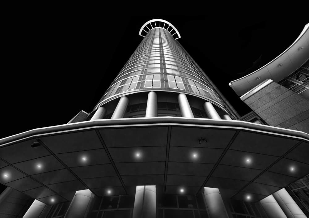 Dramatic Urban Skyscraper by jordiegeatorrent — canvas wall art