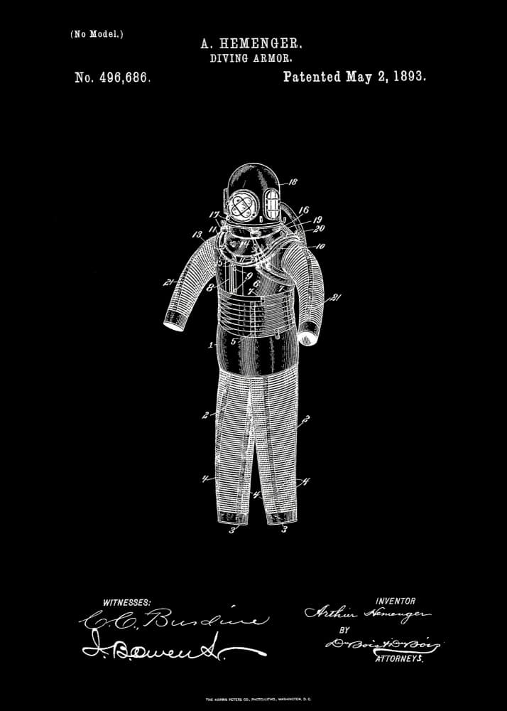 Deep Sea Diving Suit by Andreas Magnusson — canvas wall art