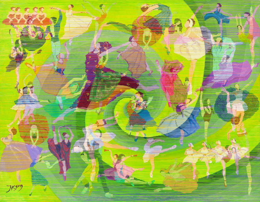 Vibrant Dance Swirl by Jukyong Park — canvas wall art
