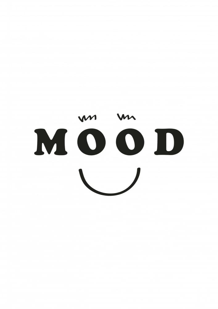 Happy Mood Typography by Frankie Kerr-Dineen — canvas wall art