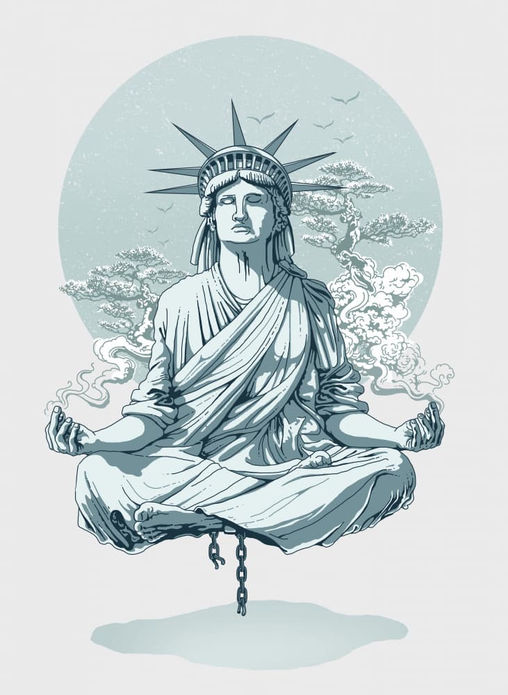 Peaceful Liberty Meditation by Adam Lawless — canvas wall art